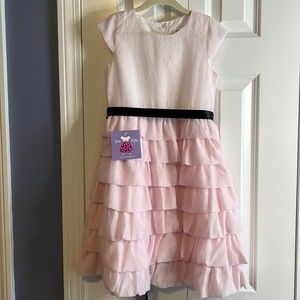 NWT Joe Ella Pink Formal Holiday Party Dress Girls 7